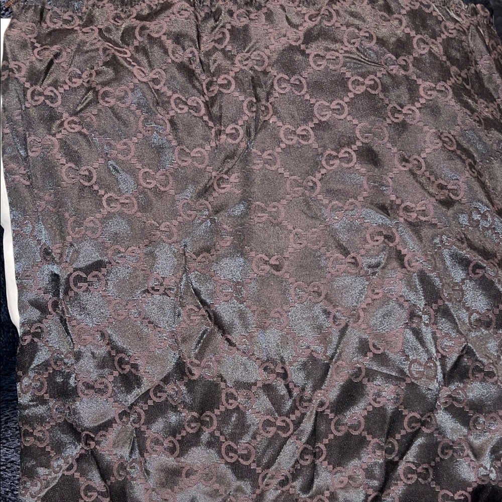 Gucci Dark Brown Monogram Trousers